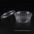 Round Clamshell Bowl Food Storage Container Transparent Fruit Food Packing PET Disposable 14g Accept Food Grade